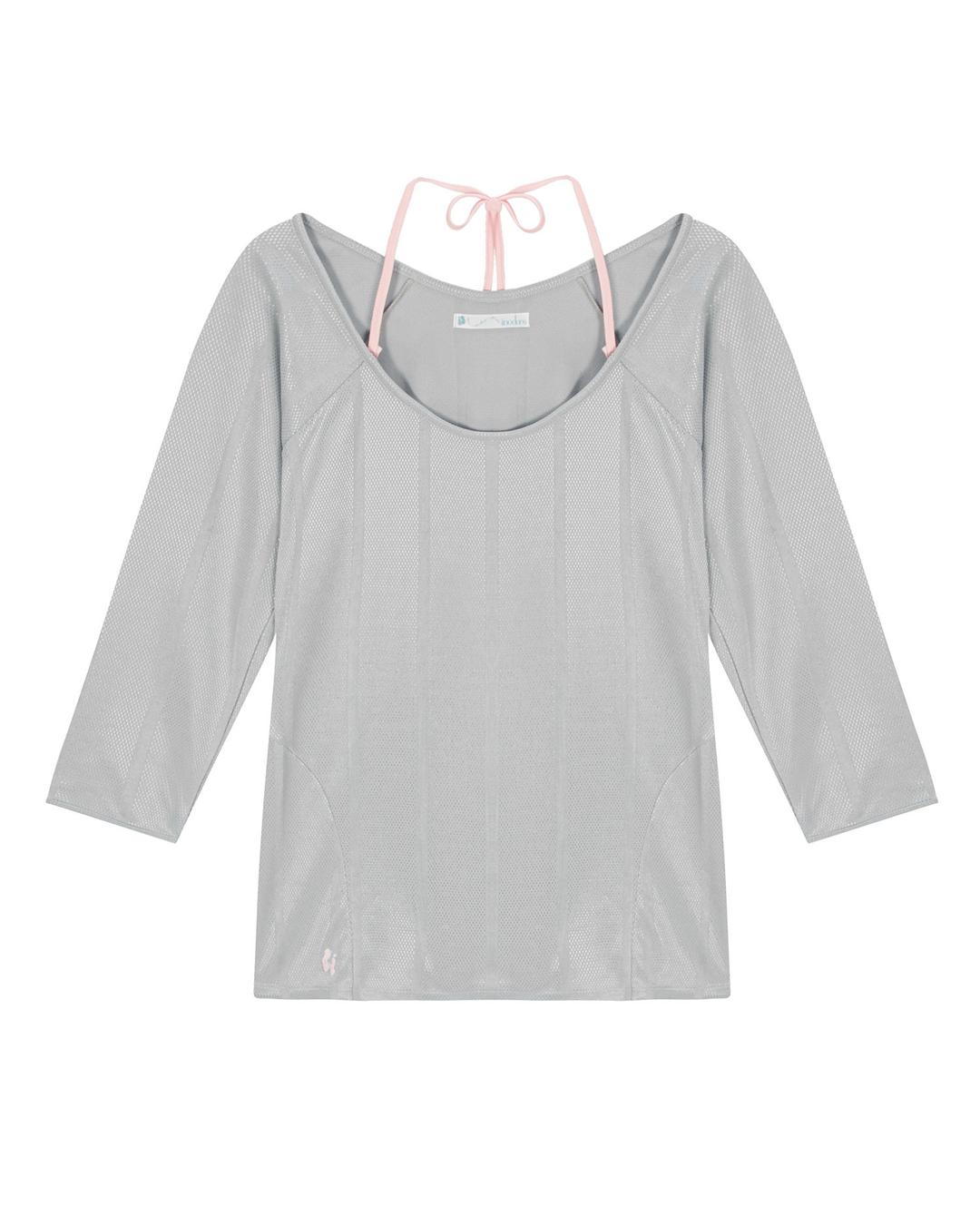 REMOVABLE STRAP SHINY TOP _ SILVER & PINK