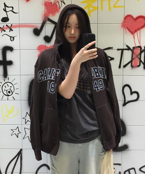 (기모ver.)Signature Patch Hood Zip-up / WHMZF4911U