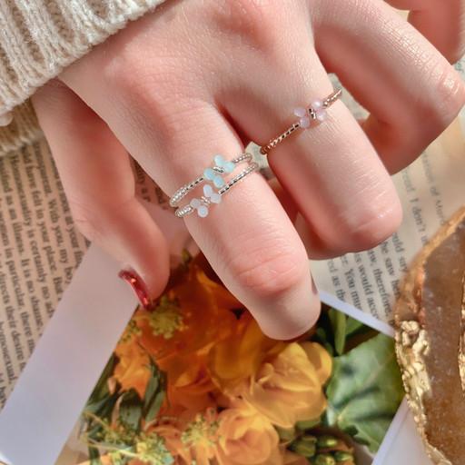 🦋600건 돌파🦋봄 나비 진주 비즈 실반지 3컬러