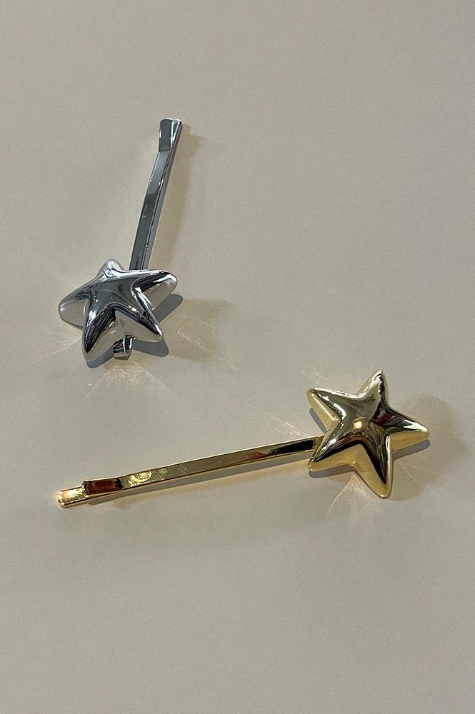 METAL BIG STAR HAIR PIN (2colors) AR223015