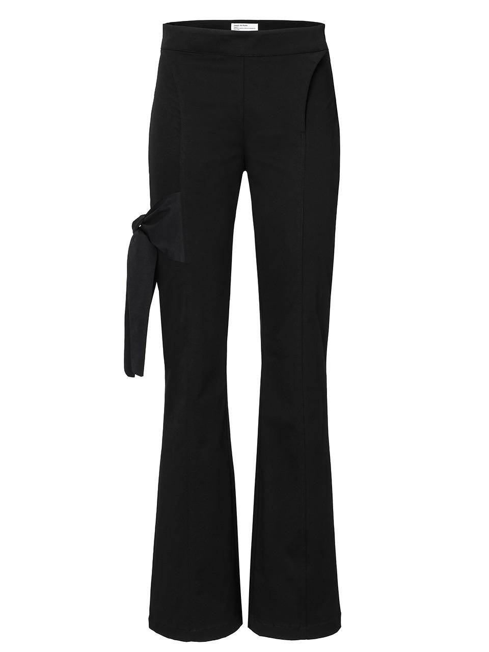 Tailored Tie Bootcut Pants (black)