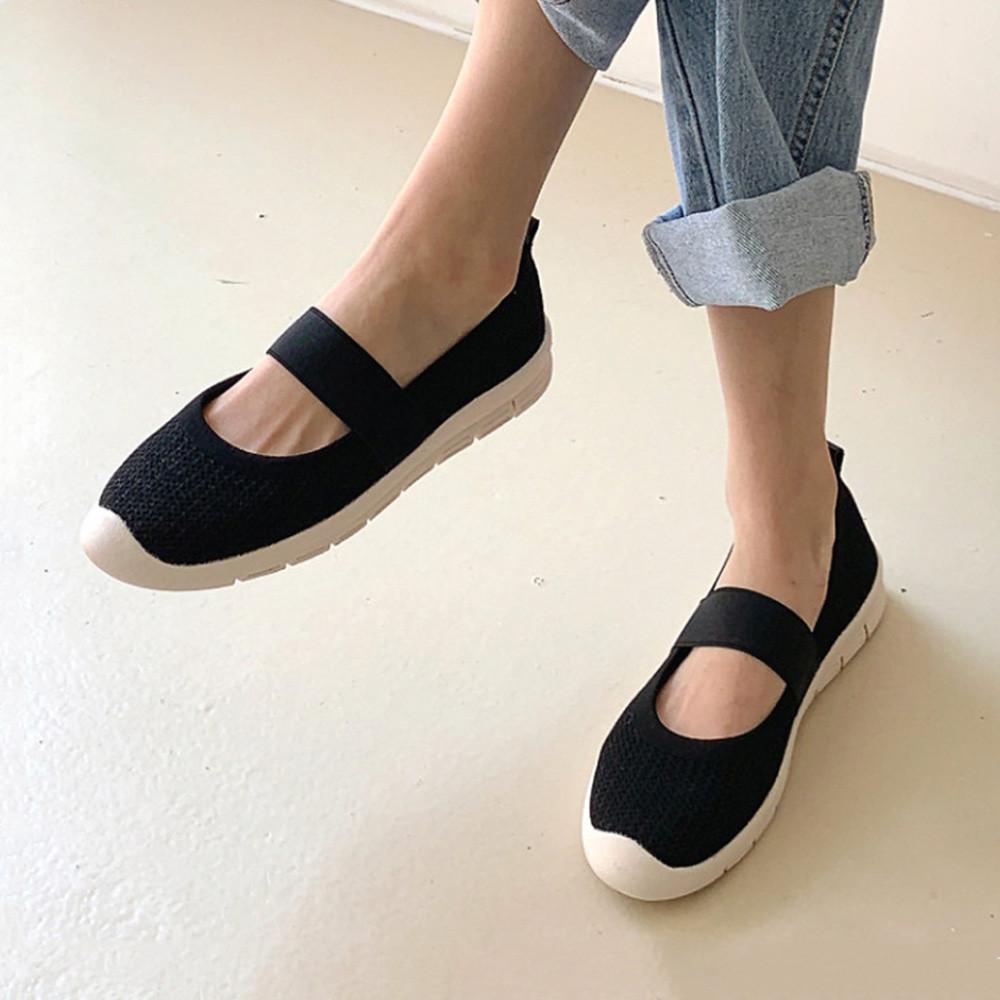 메쉬 니트 메리제인슈즈 편한 여름 여성 슬립온 단화 운동화