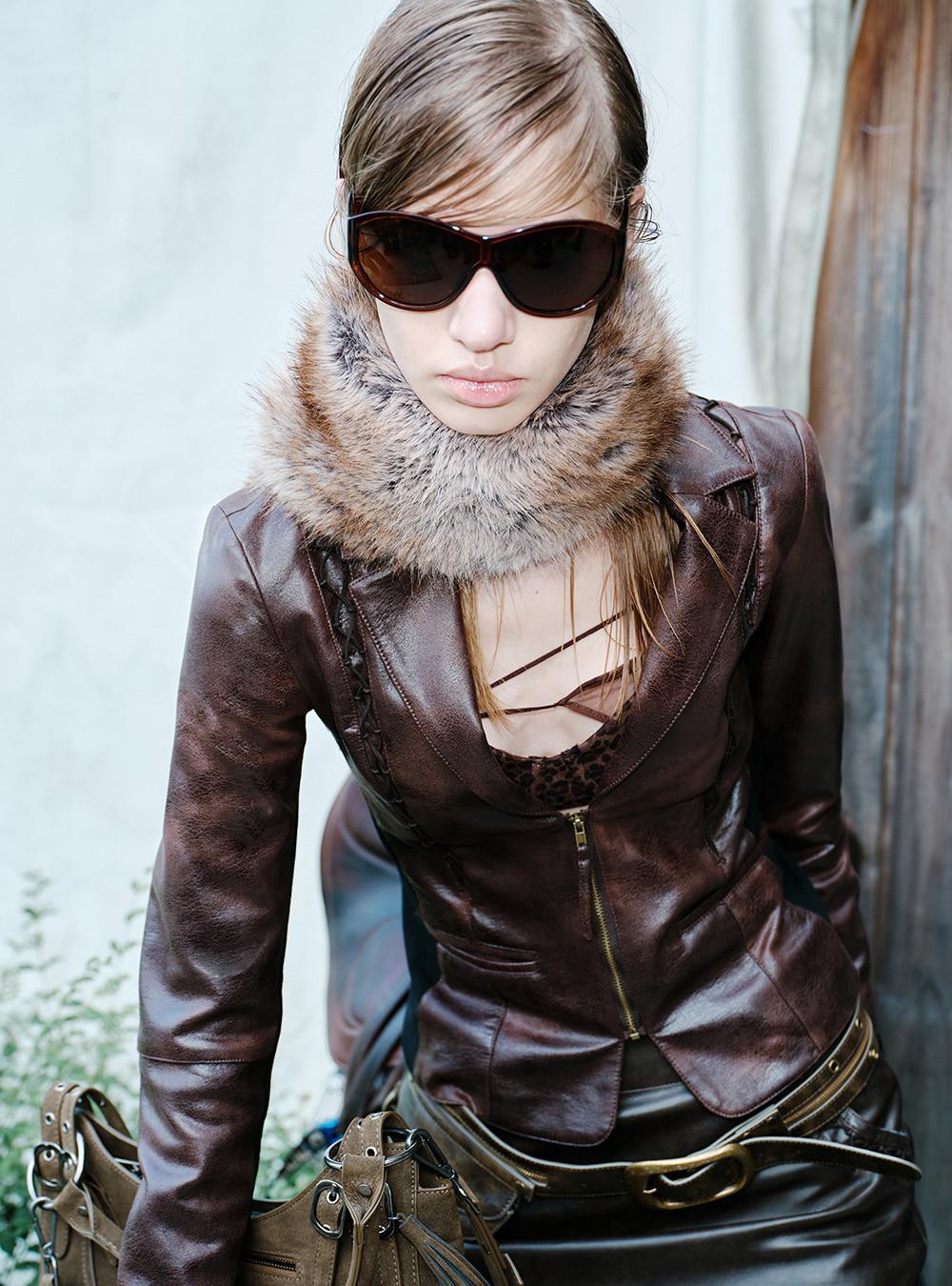 Punk Modern Blazer & Short Leather Skirt (2color)