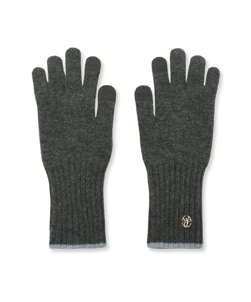 CIRCLE LOGO LONG GLOVE charcoal