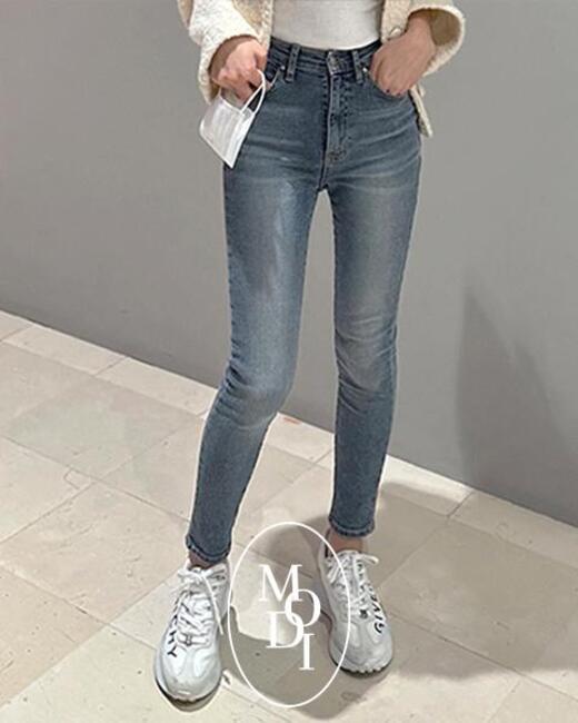 [XS~L. 자체제작🤎숏/롱] ‘캣츠’ 틴브러쉬 스키니 데님 pt