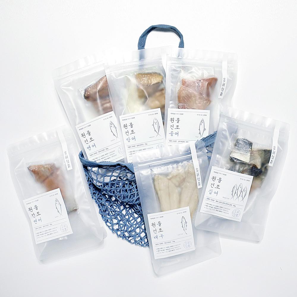 동해형씨 원물건조 수제간식 통생선 한가득 세트 강아지 고양이