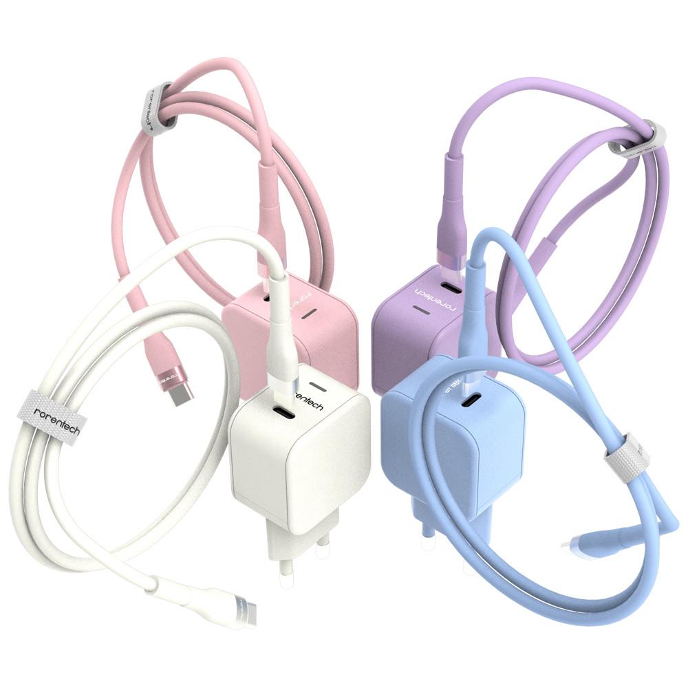 로랜텍 파스텔 PPS 초고속 C타입 충전기 C to C 케이블 1.2m 세트