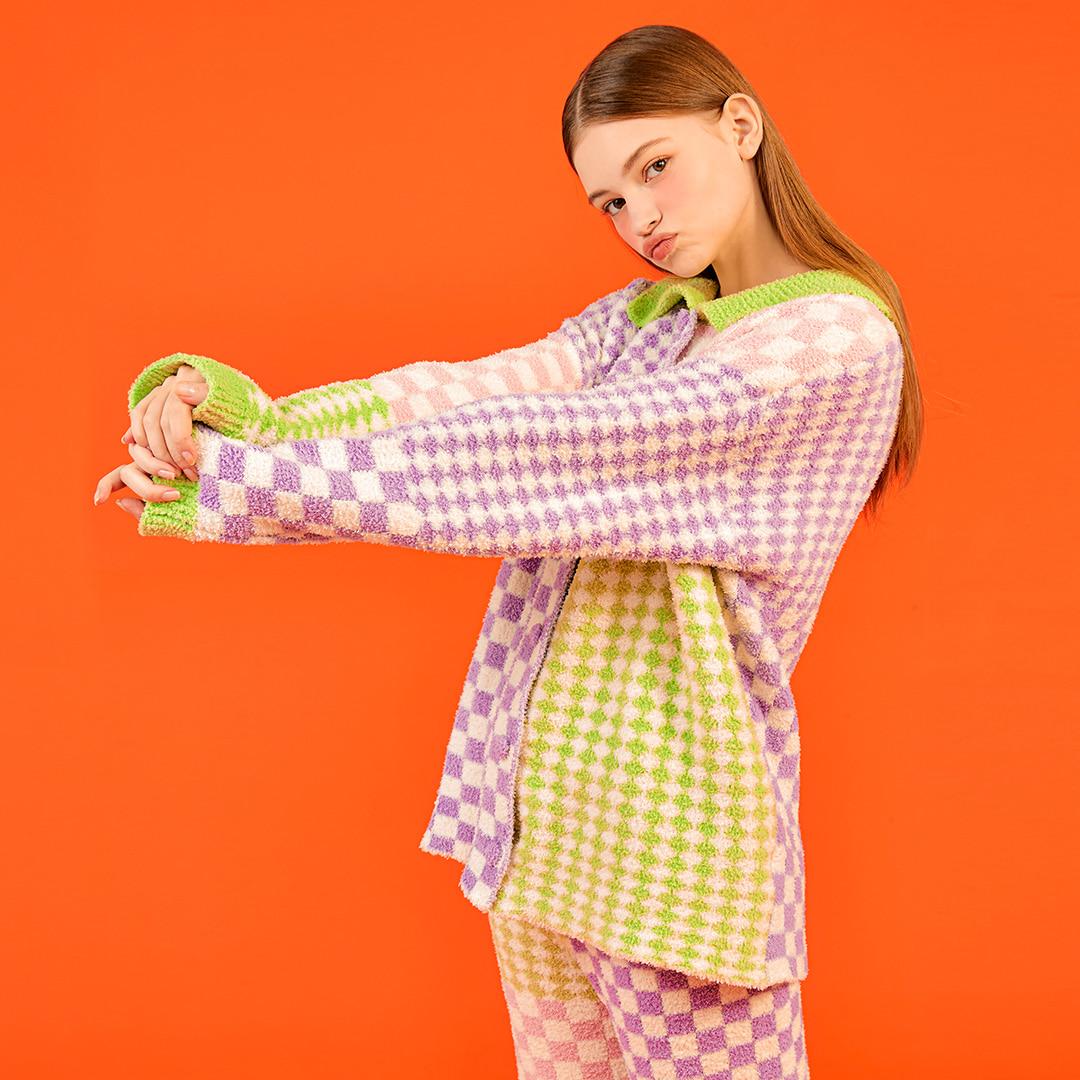 파자마 세트(롱)_Grape Patchwork