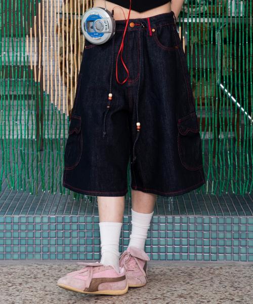 WXP041 루나키후 어항 버뮤다 팬츠 (INDIGO)