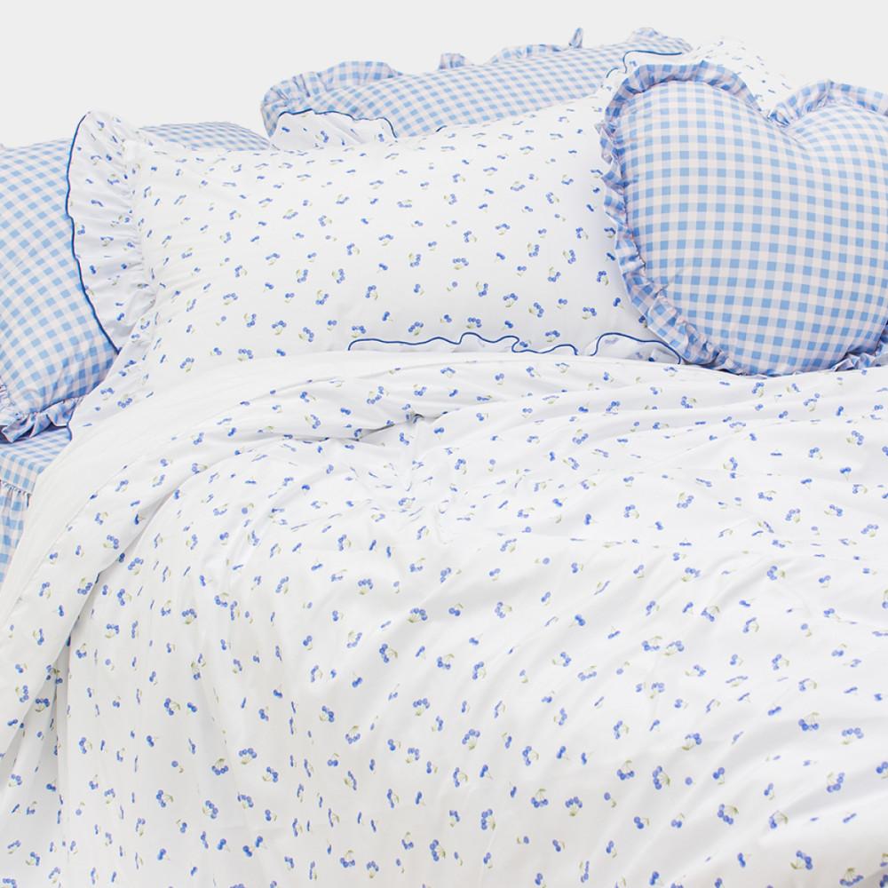 논더스트 체리 프릴 일러지케어 이불커버 2colors 3size