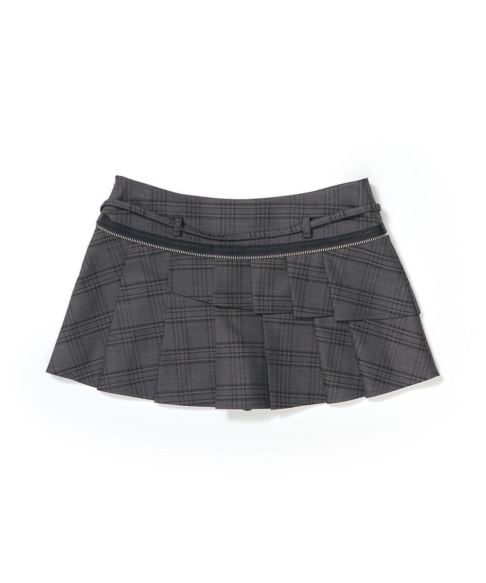 SCHOOL PLEATED SKIRT CHARCOAL