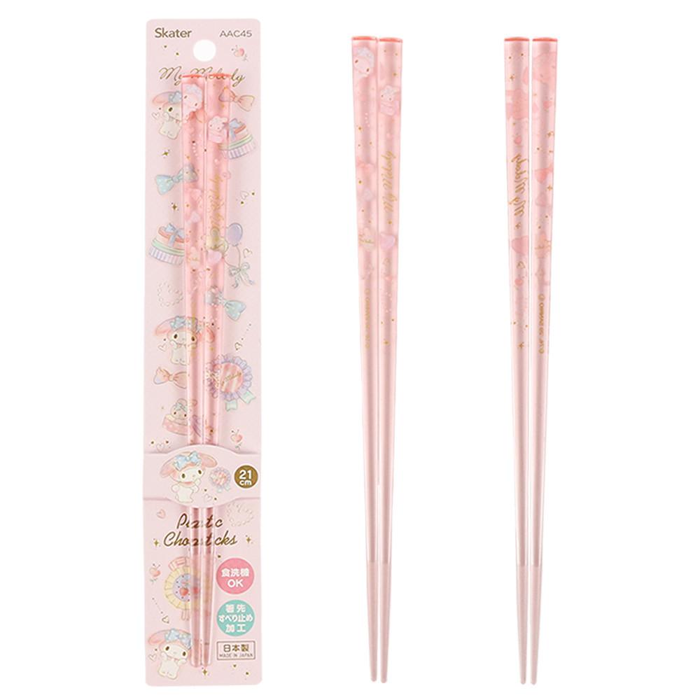 마이멜로디 해피니스걸 아크릴 젓가락 21cm 가벼운 투명 캐릭터 디자인