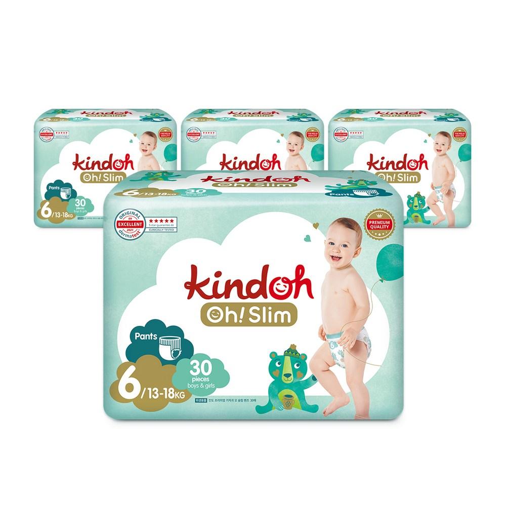 킨도 프리미엄 오슬림 팬티형 기저귀, 6단계, 120매 - 팬티형 | 쿠팡