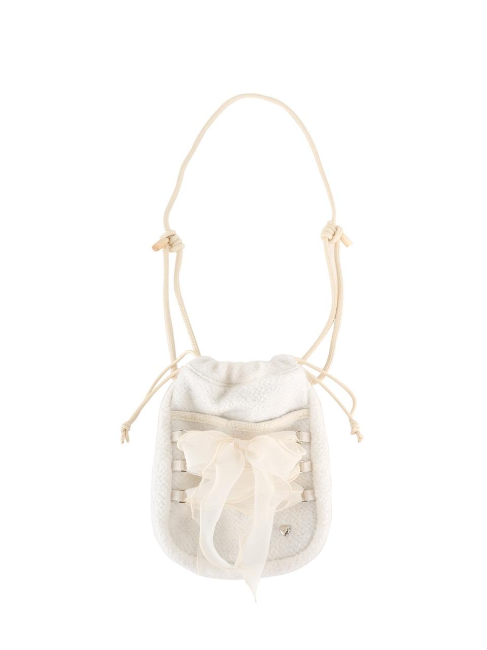 Mini sneaker ribbon bag_snow white(dumble)