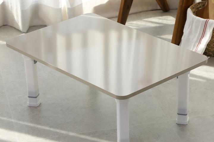 E0 LPM 4단높이조절 유광 바우 라운드 코너 접이식 테이블 720 4color