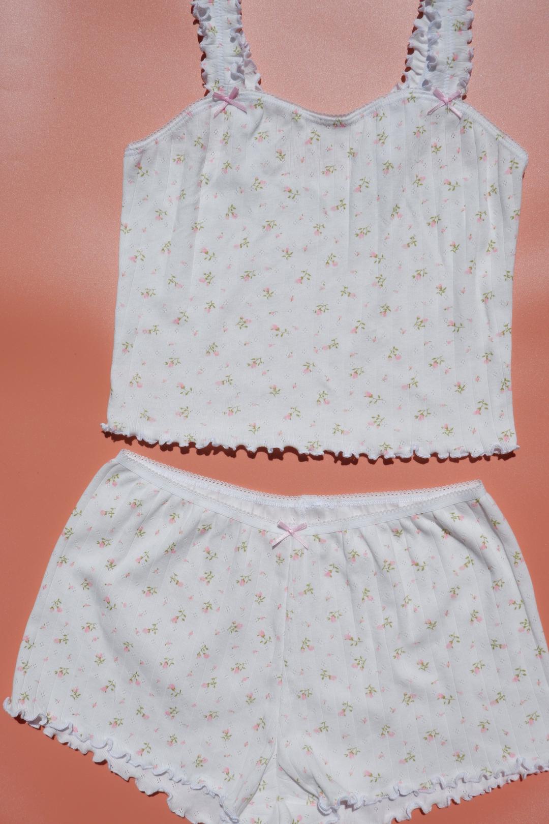 Pink Floral // Mary Set // 2pcs. - XS