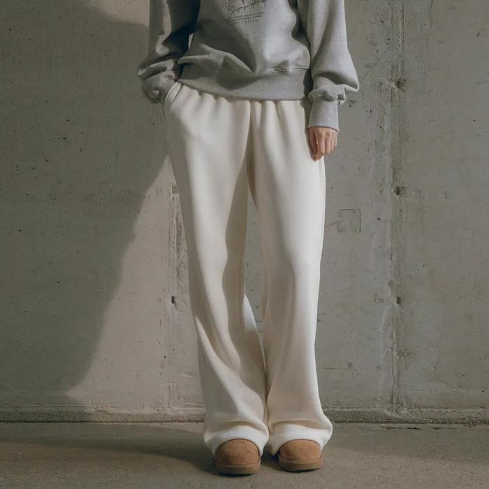 SIPT7097 기모 골지 스웻 팬츠_Cream
