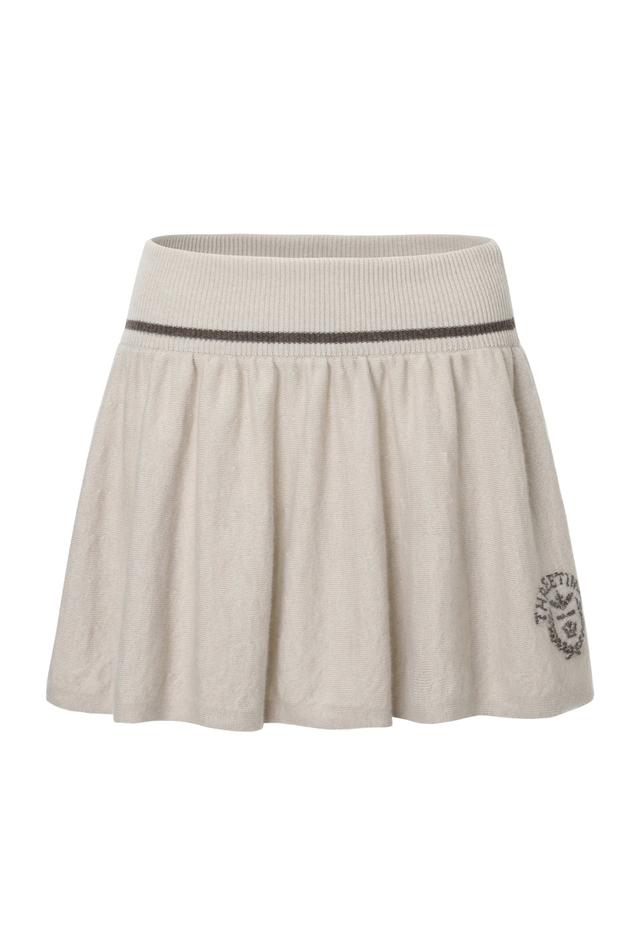 Isabel emblem knit skirt