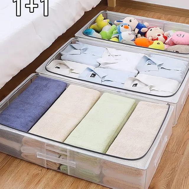 1+1 리빙박스 이불 정리함 침대밑수납 언더베드 보관함 패브릭 부직포 주머니