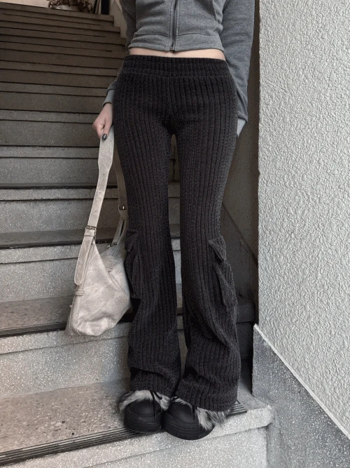 TWIST LOW BOOTS CUT PANTS (3color)