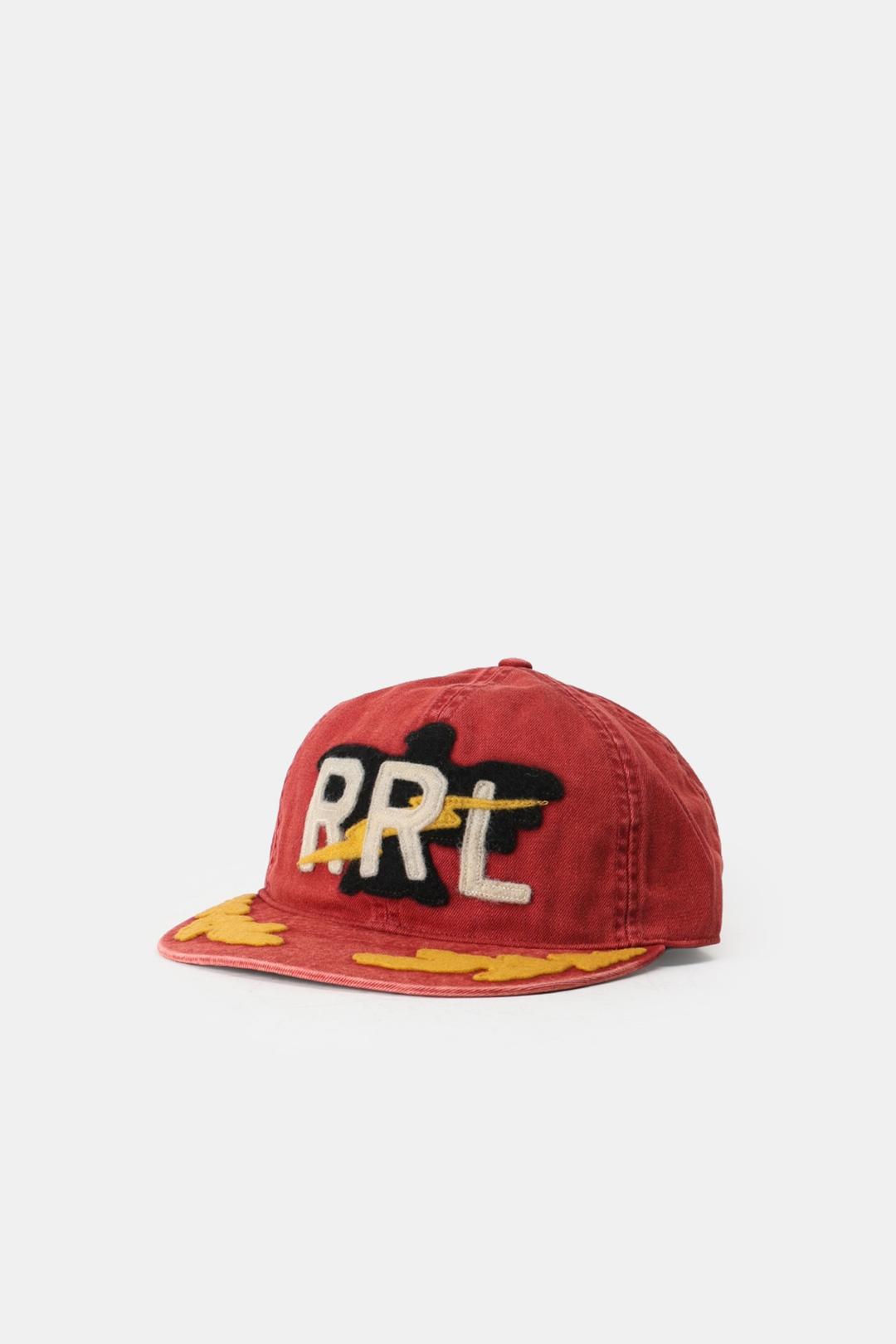 LOGO APPLIQUE TWILL BALL CAP RED