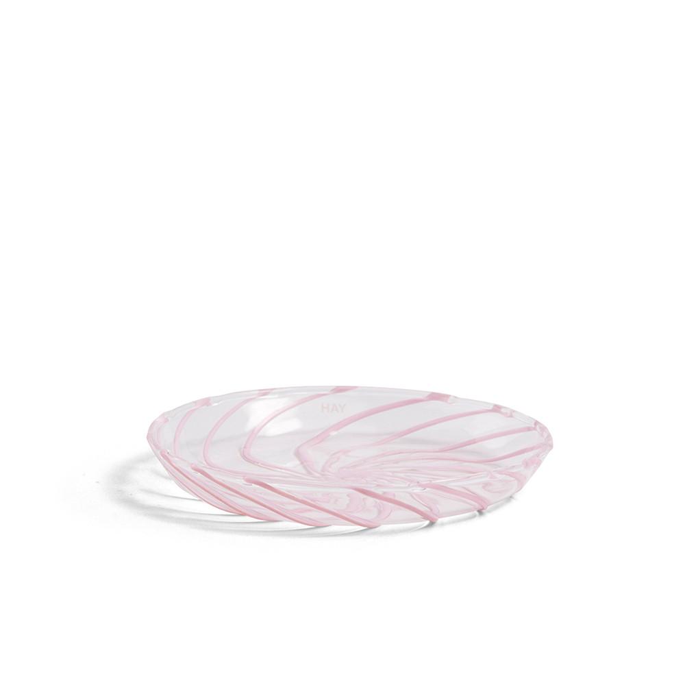HAY 스핀 소서 Spin Saucer Set of 2 / white with pink stripes (541211)