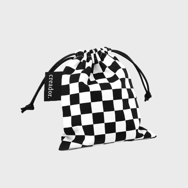 checkerboard string pouch