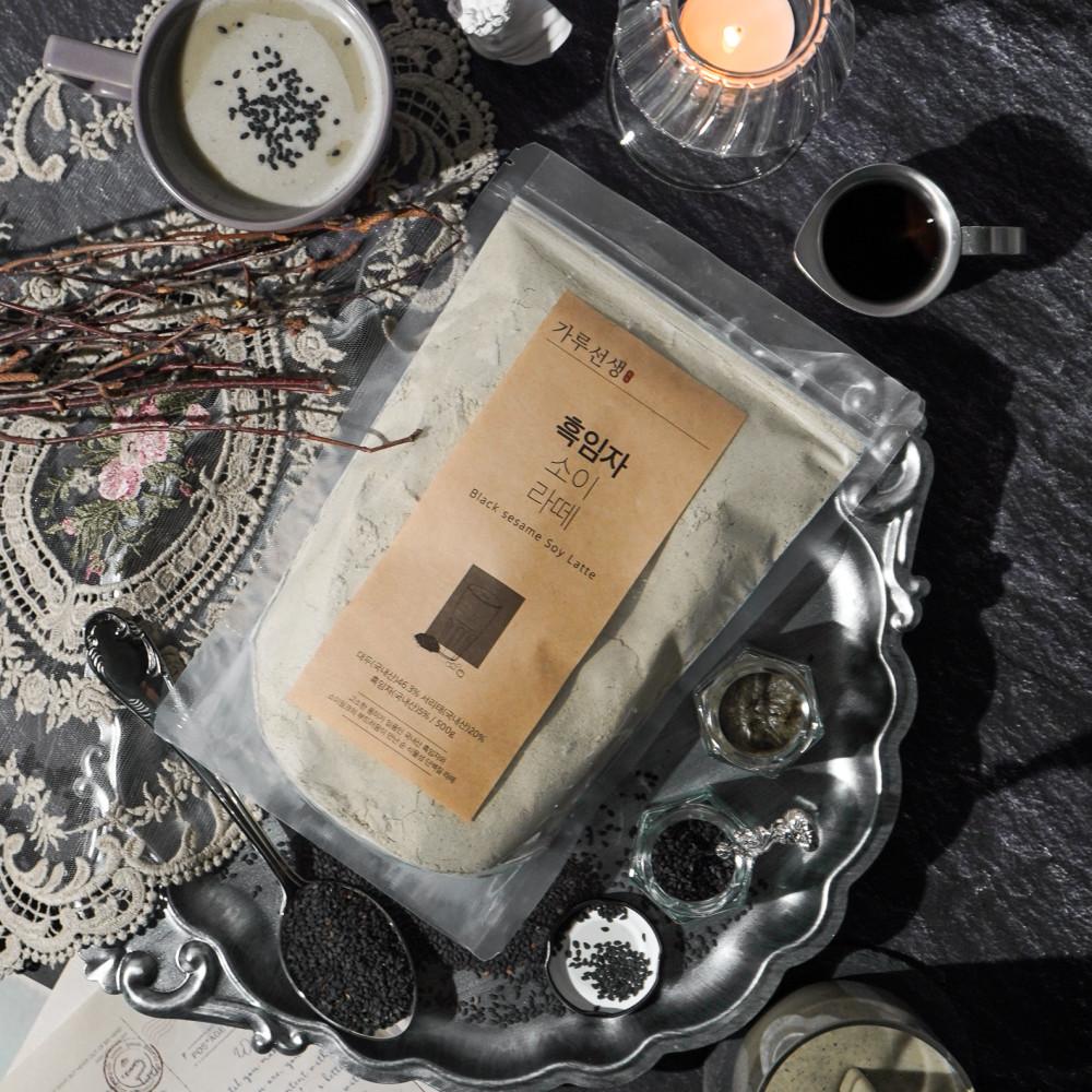 가루선생 흑임자 소이 라떼 국산 검은깨로 만든 순 식물성 단백질 라떼 비건 파우더