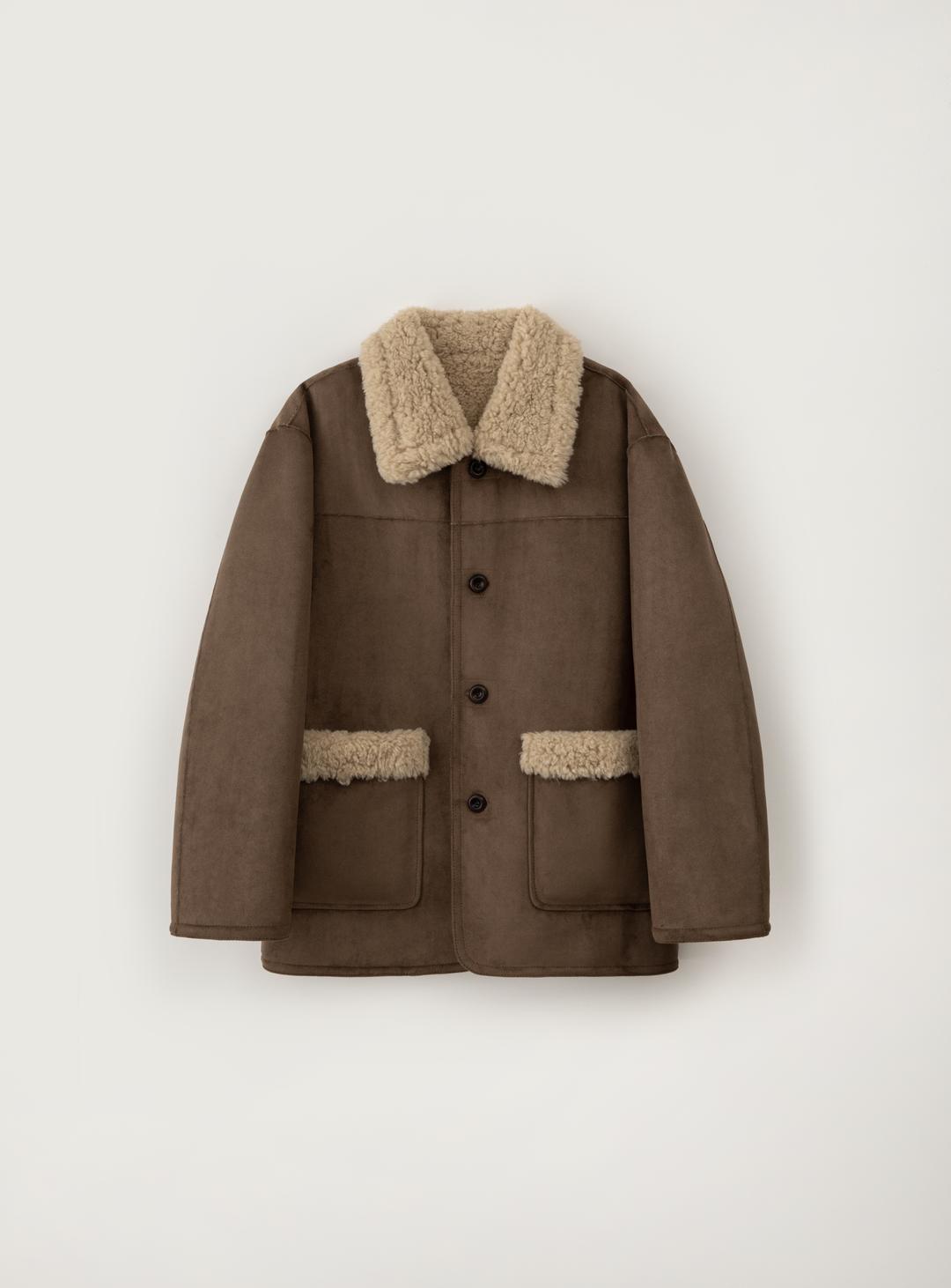 빌리지 리버시블 무스탕_ Brown