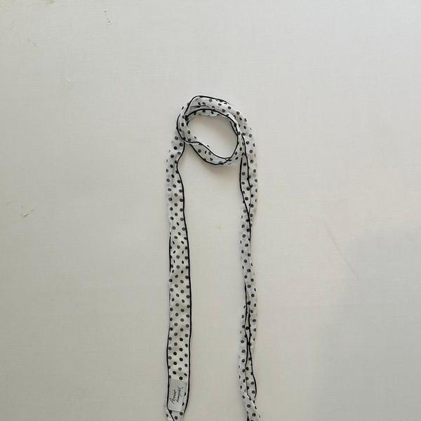 ARTIST DOT LONG SCARF (WHITE)