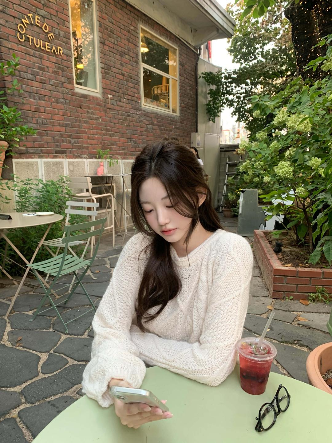 제니오 테디 케이블 니트_크림