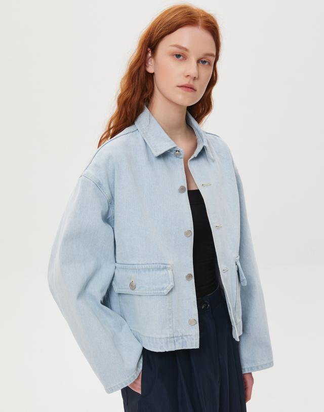 [3월베스트][RAUM WOMEN] 블루 워싱 면 데님자켓