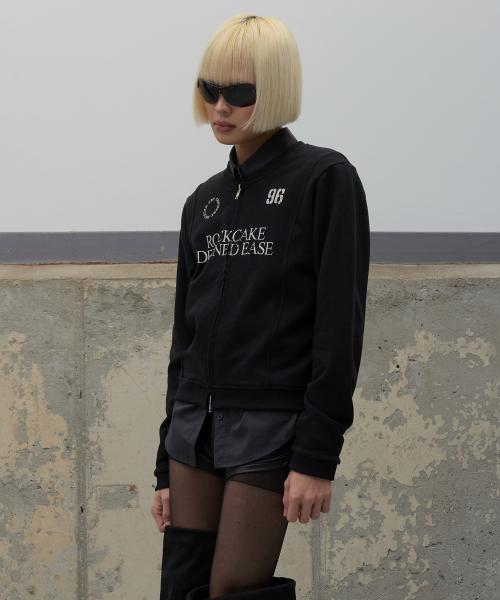 Defined Zip Up Sweatshirt - Black