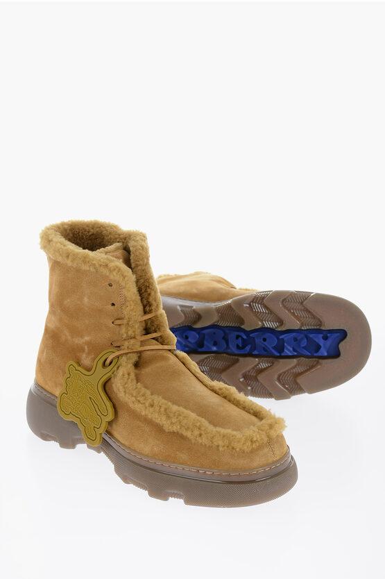 Chunky Sole Shearling Boots