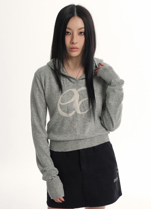 COOING HOOD KNIT / GRAY