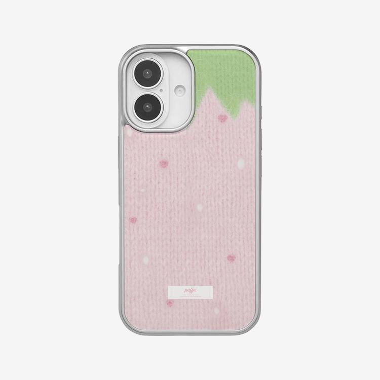 strawberry knit epoxy case 실버 에폭시