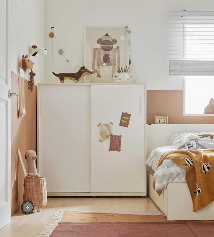 한샘 아임빅 슬라이딩 낮은옷장 120cm 행거형