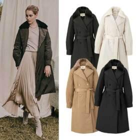 [TAG가]399,000원 까사렐 밍크퍼 트렌치 구스다운코트 WVDA7C01