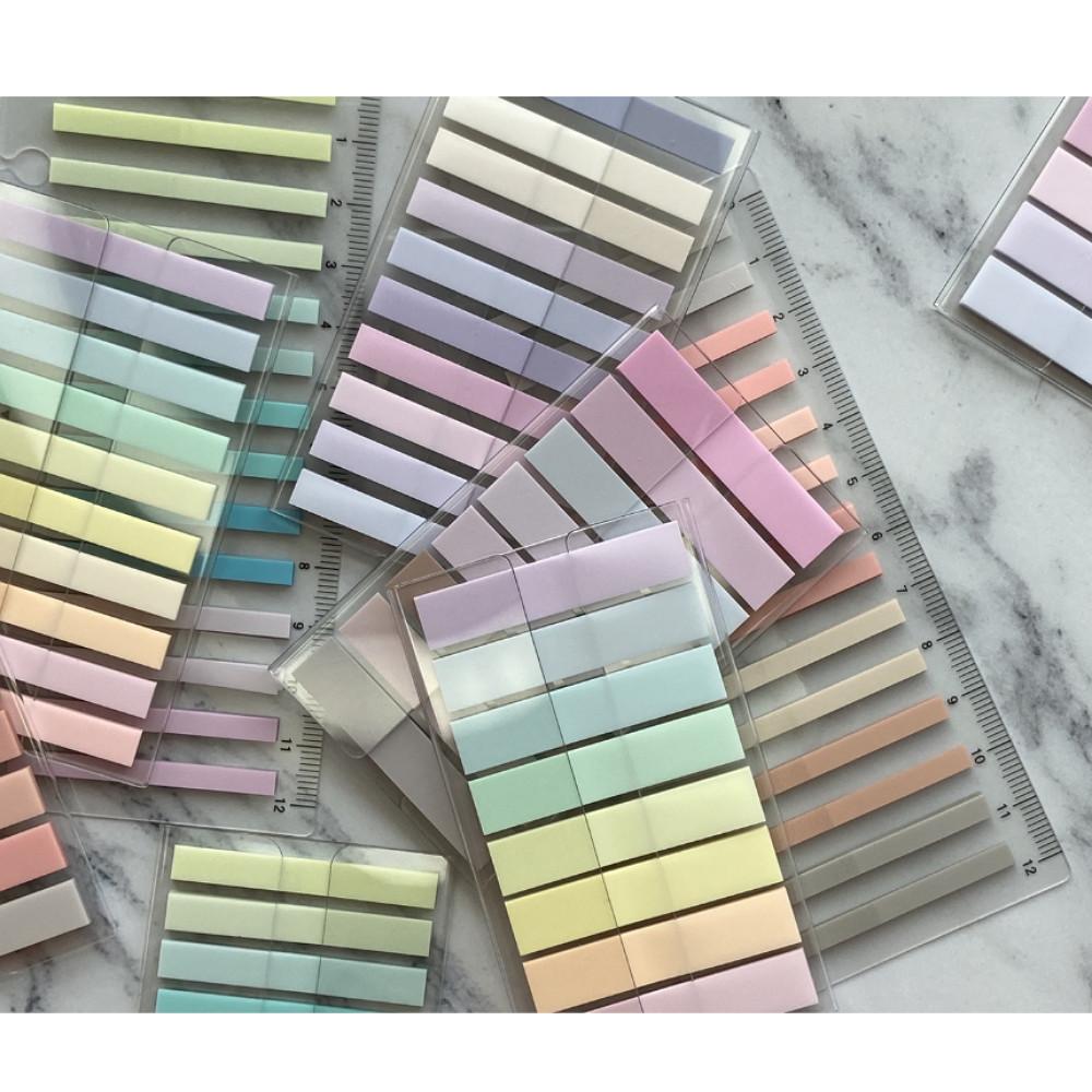 얇은 인덱스텝 귀여운 책표시 책띠지 예쁜 플래그 파스텔 롱인덱스 인