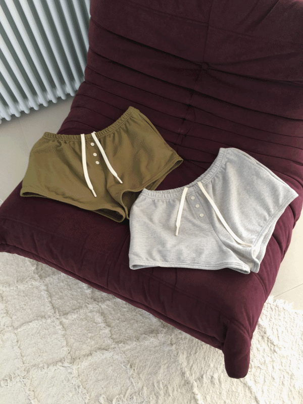 button sweat-shorts