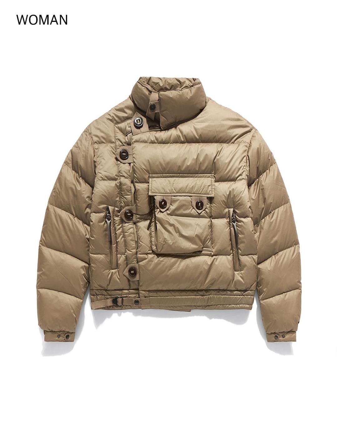 (WOMAN) MOTORCYCLE LIGHT DOWN JACKET / D.BEIGE