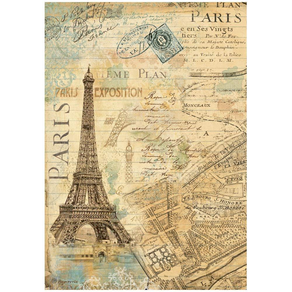 Stamperia 스탬페리아 Around the world Paris A4 라이스 페이퍼 Rice paper packed