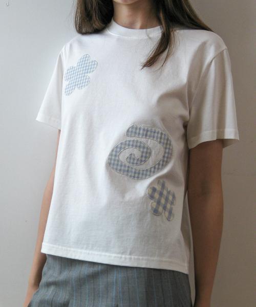 Flower patch t-shirt, white