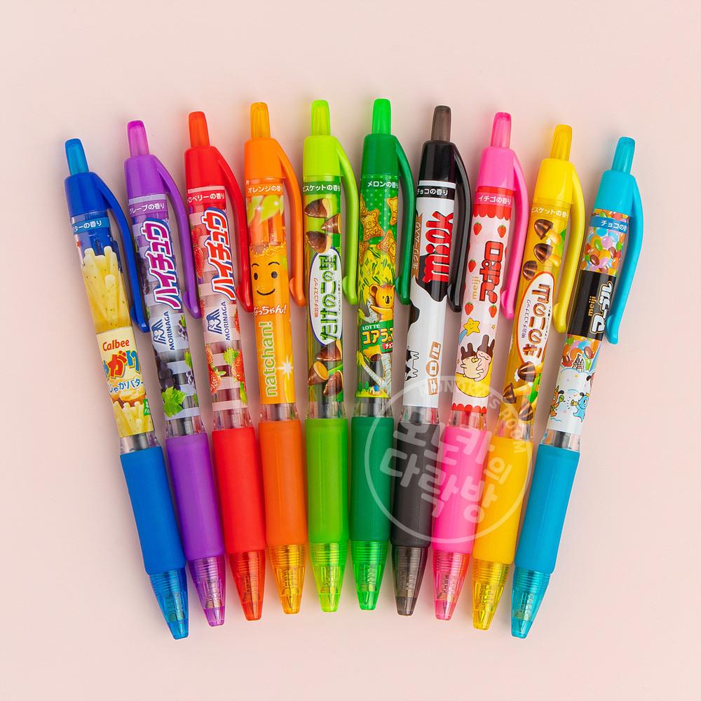 일본과자 자가리코 향기나는 컬러 볼펜 일본정품 볼펜추천