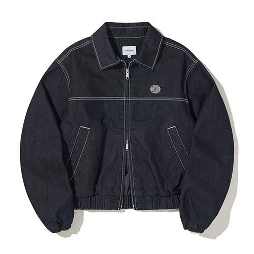 데님 스티치 크롭 자켓_인디고