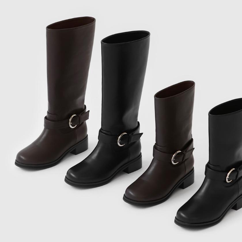 안데르 버클 스트랩 부츠 (4cm)