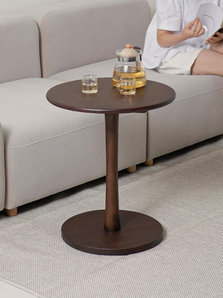 라움에스알 베니스 원목 원형 사이드 테이블 침대 소파테이블