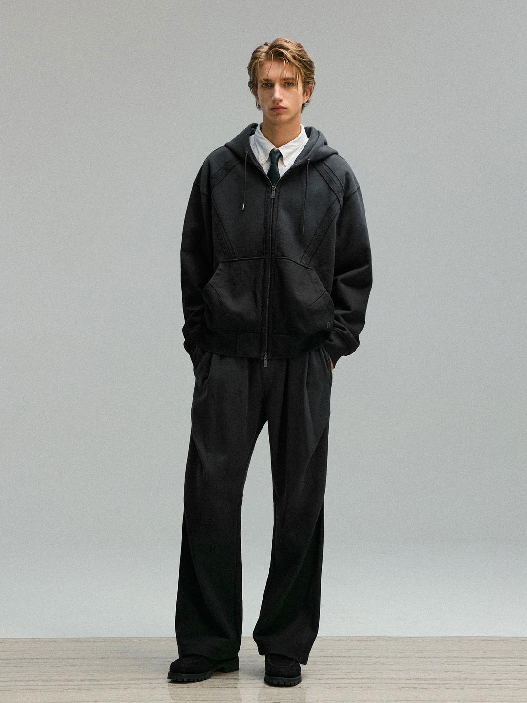 (9월 24일 예약 발송) SPRAY WASHED PLEATED SWEAT PANTS