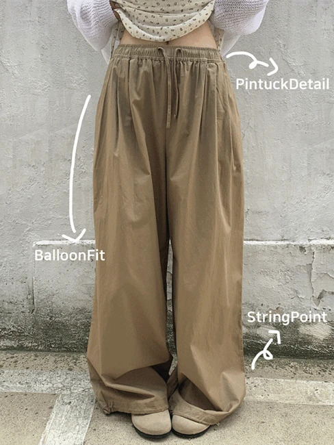[여름바지/시원해요!] 울트라 쓰리 핀턱 코튼 와이드 팬츠 5color