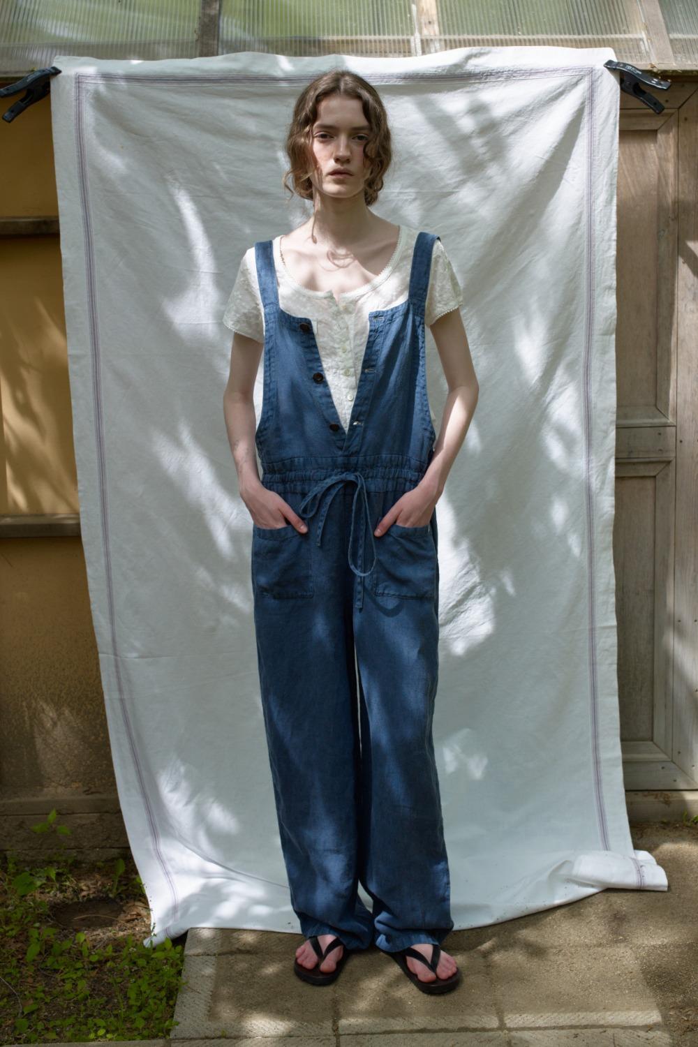 Via Owen button overalls (Navy)